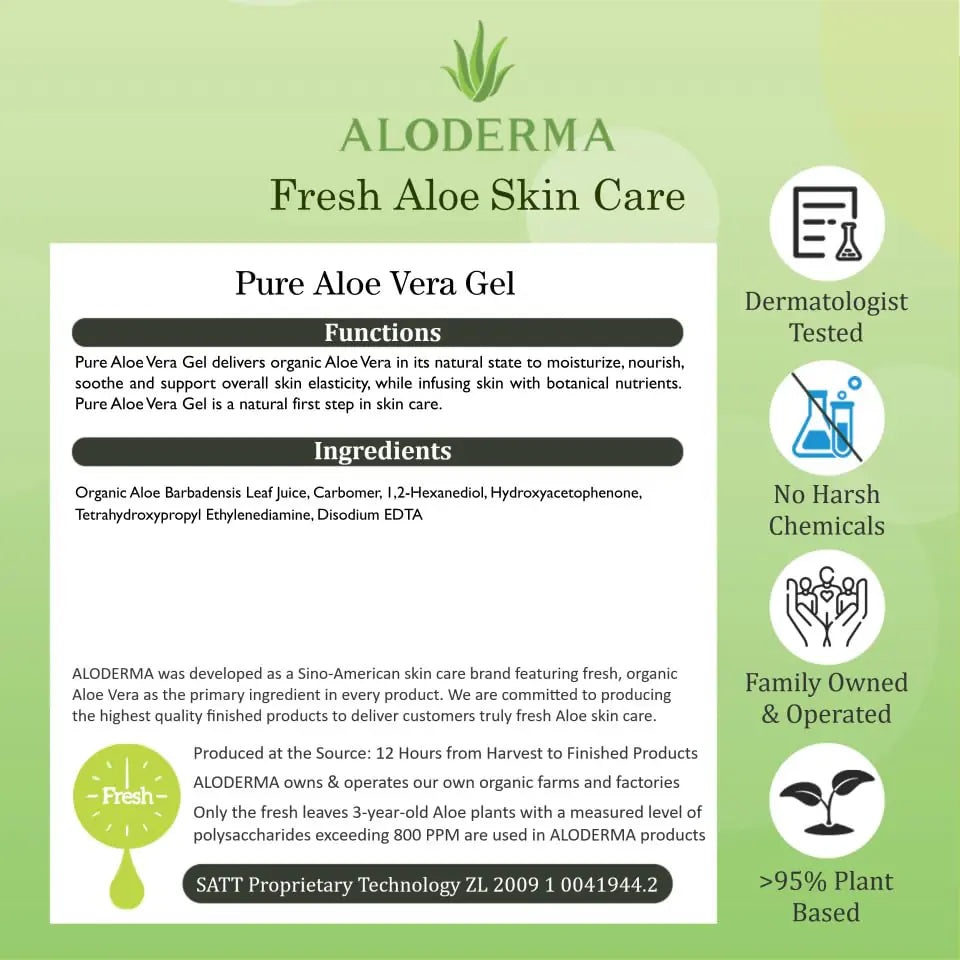 Aloderma 99% Organic Aloe Gel