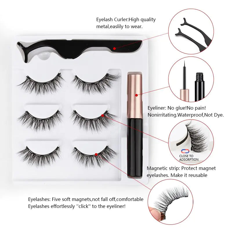 1/3 Pairs Magnetic Eyelashes