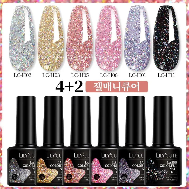 LILYCUTE Glitter Gel Set