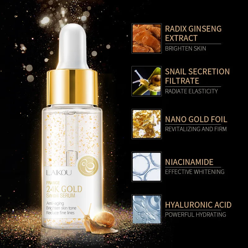 LAIKOU 24K Gold Snail Serum