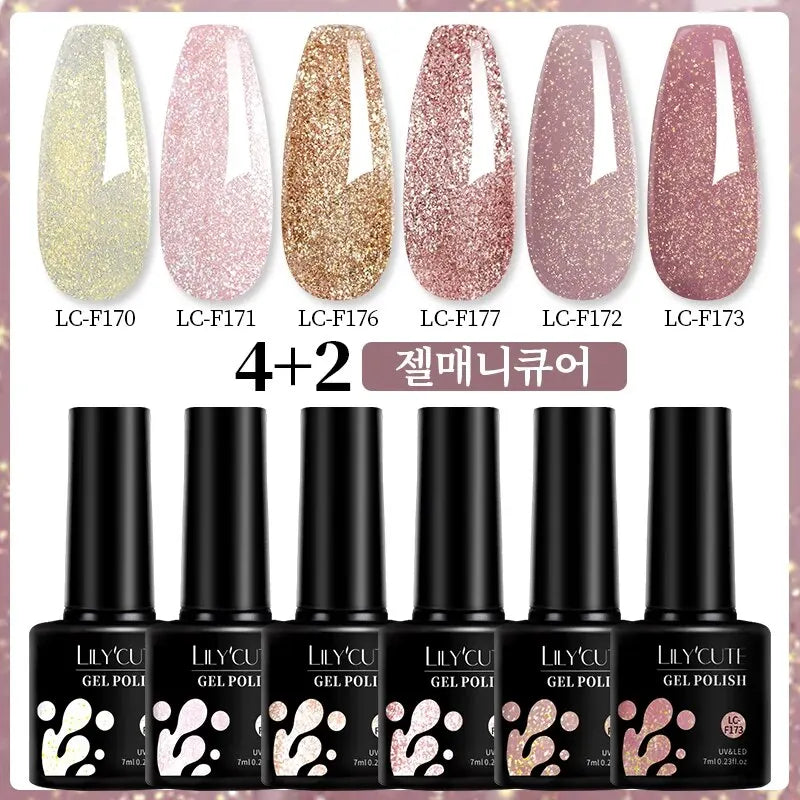 LILYCUTE Glitter Gel Set