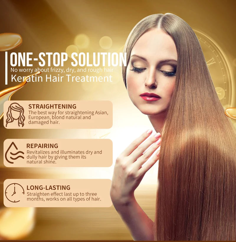 Keratin Straightening Cream Kit