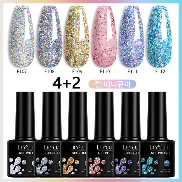 LILYCUTE Glitter Gel Set